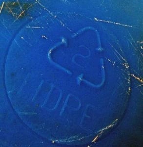 Rain Barrel Food Grade Symbol located at the bottle of the barrel.